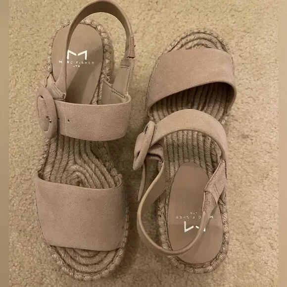 EUC Marc Fisher Rex Platform Espadrille Wedge Sandal - Picture 3 of 11